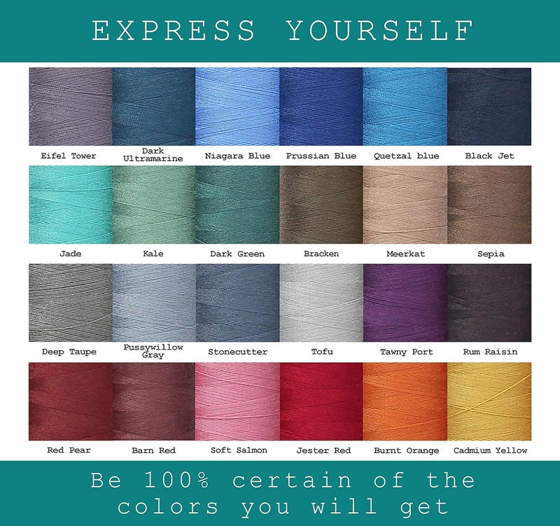 BlesSew Sewing Thread - 24 Spools of Polyester Thread for Sewing Machine for Beginners, Hand Stitching & Quilting - 1000 yds per Spool in Dark Colors - Image 4